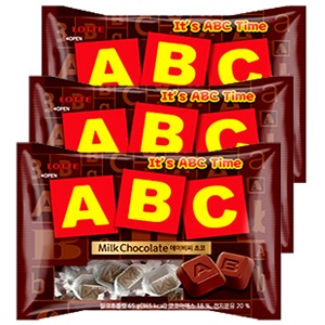 롯데 ABC 초콜릿 187g (대) x 3개입