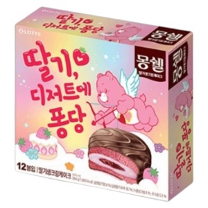 롯데 몽쉘 딸기생크림케이크 384g [신즌 한정판]